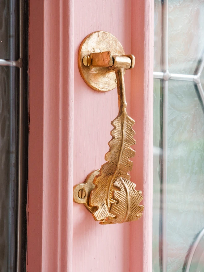 Ghanaian Ashanti Brass Door Knocker 'Feather'