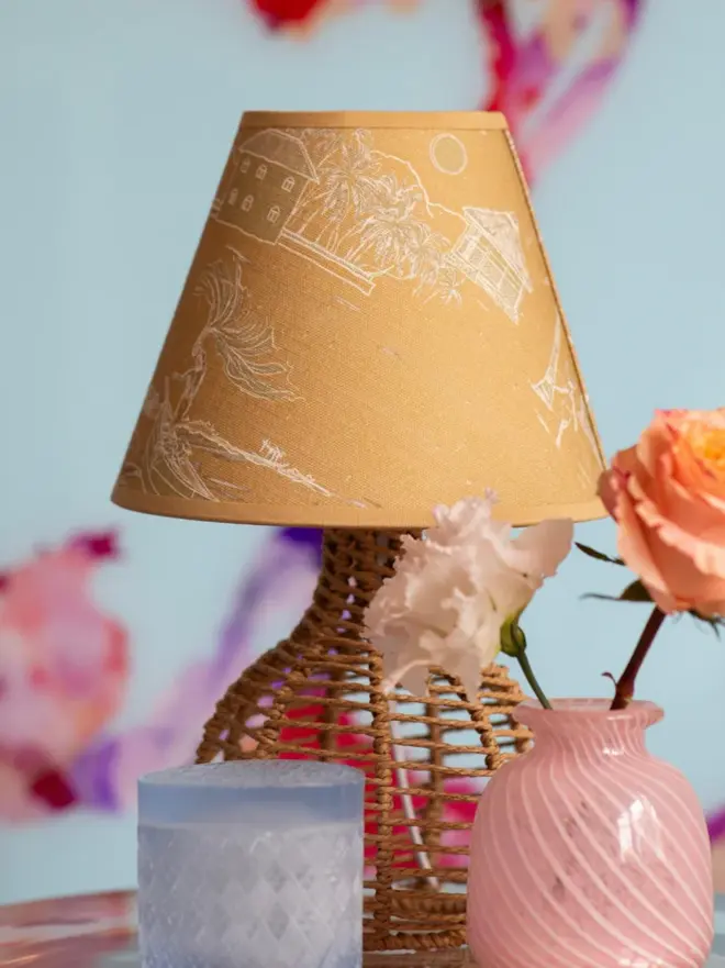 beige banana island lampshade