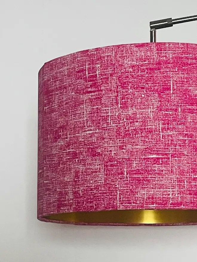 Pink Linen Effect Lampshade