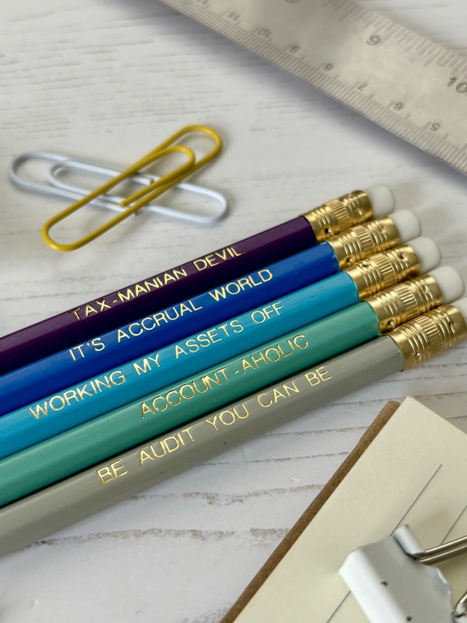 Finance Lovers Pencil Set (Set of 5)
