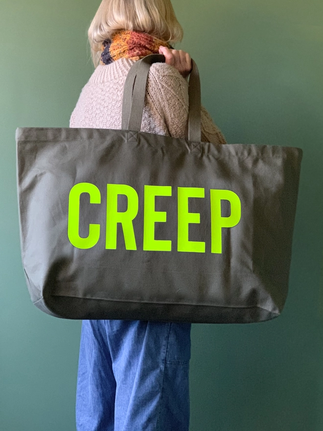 Radiohead Supersize Tote - Olive Green  - Front
