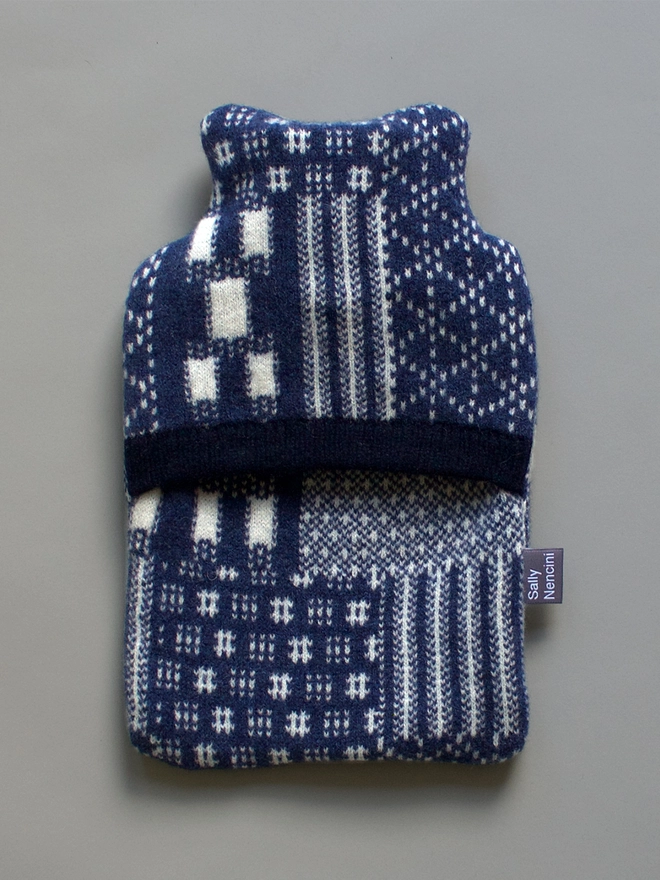 Ikat Patchwork Hot Water Bottle Back