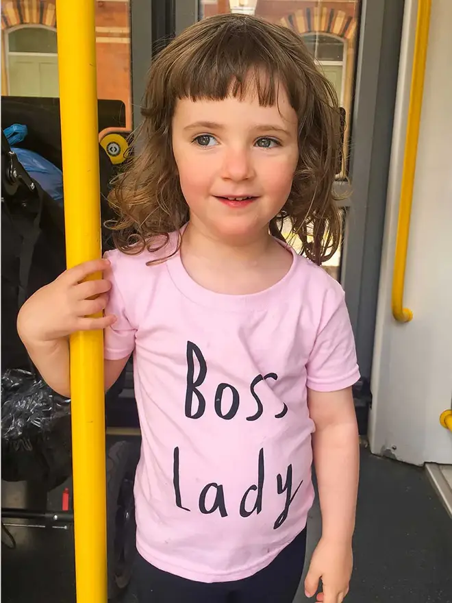 Mini Boss Lady tshirt in pink