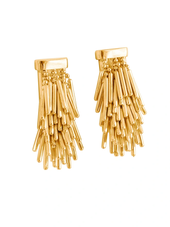 Loel Gold Tassel Drop Earrings