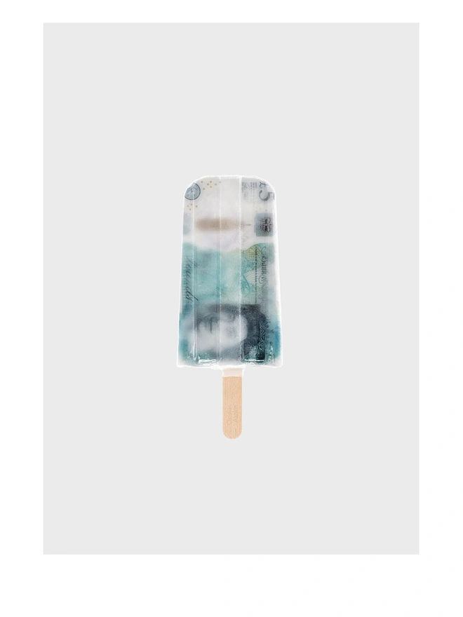 Five Pound Note Ice Lolly Giclée Print