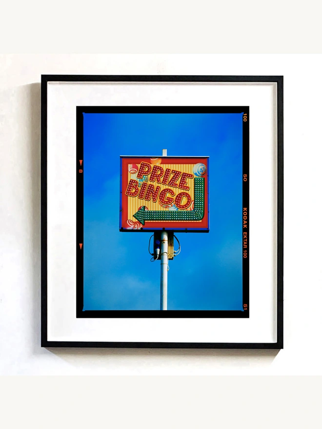 Prize Bingo Richard Heeps colour print framed in black