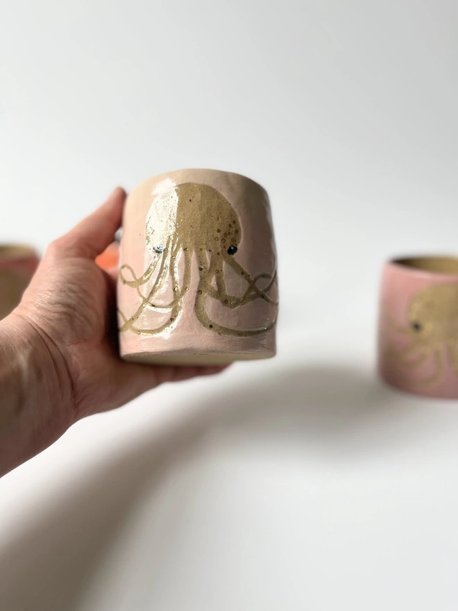 Delicate Pink Octo-Mug 