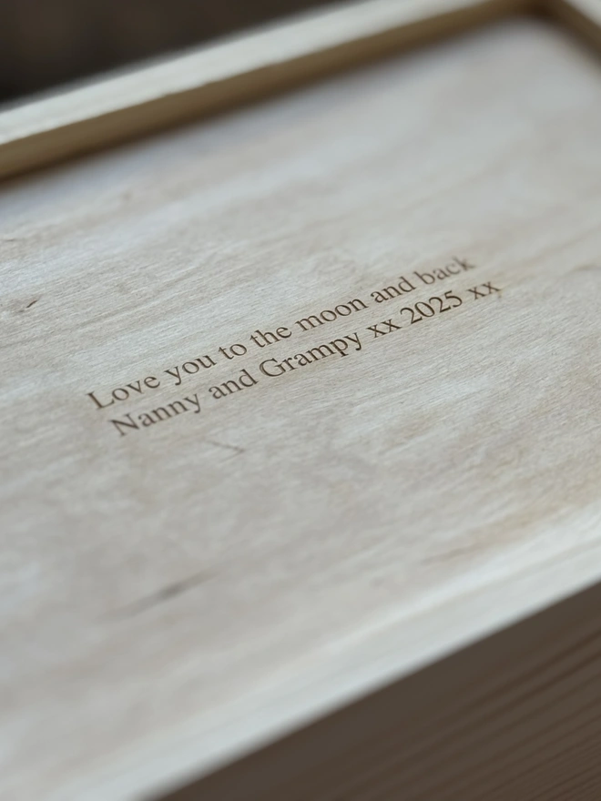 underside of box message