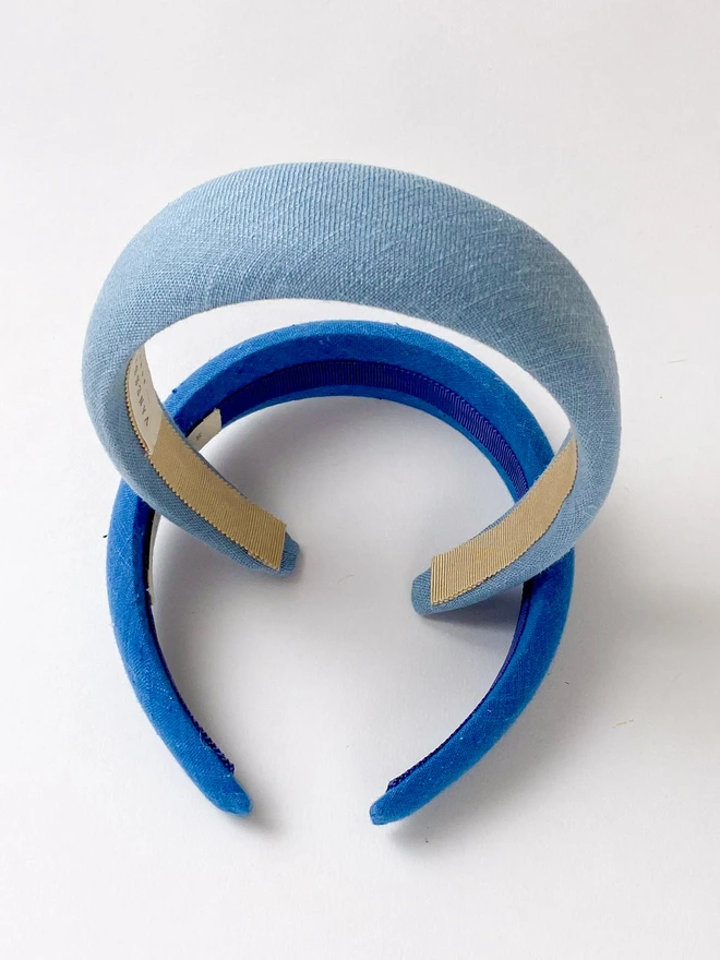 Pale Blue Women's Headband with a dark blue one too