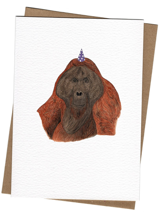 Party Orangutan Card