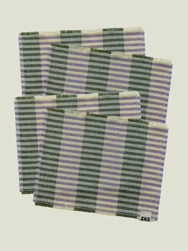 Parma Violet Placemats. A pack of four placemats.