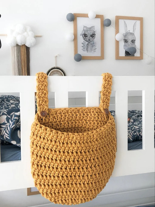 Zuri House. Large mustard nursery organiser