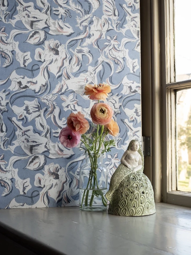 Dali's Mermaid Blue Dreams Wallpaper