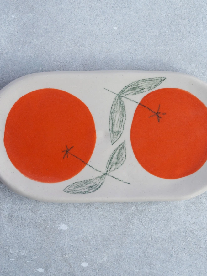 orange medium dish
