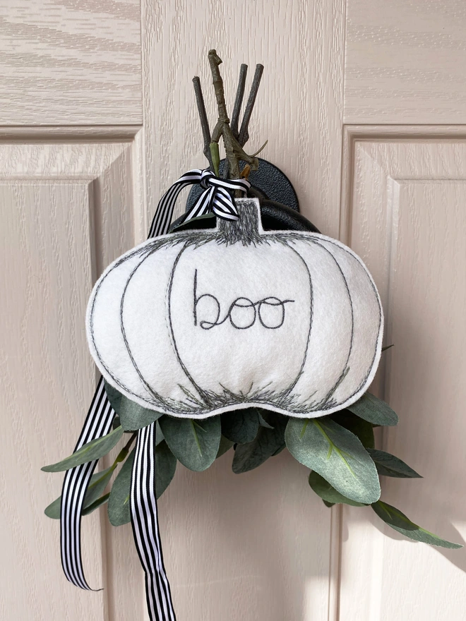 Pumpkin Decoration on door