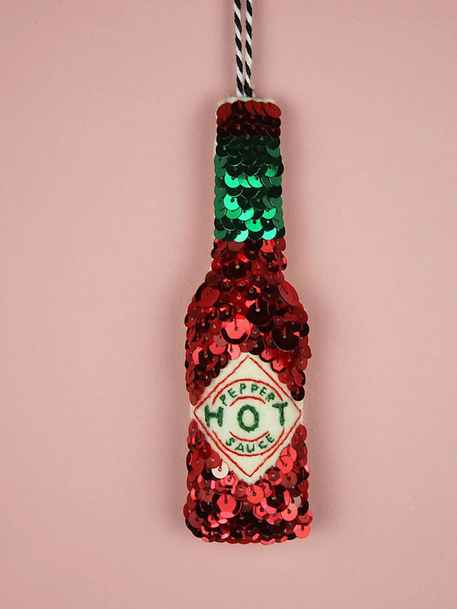 Hot Stuff Sequin Hanging Ornament