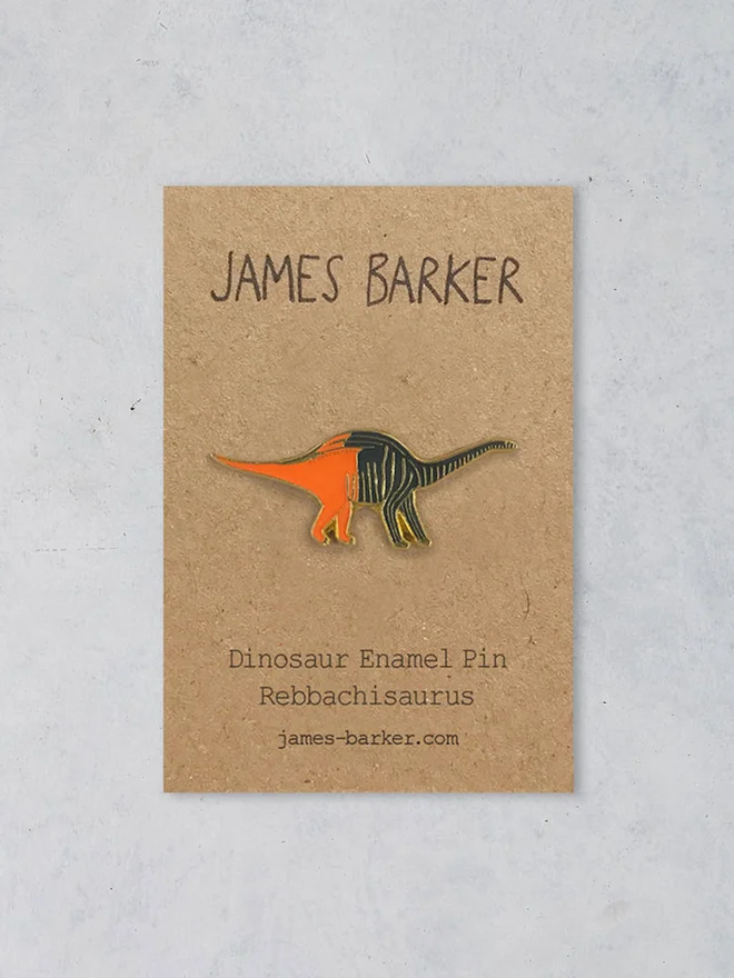 Rebbachisaurus Dinosaur Enamel Pin Badge