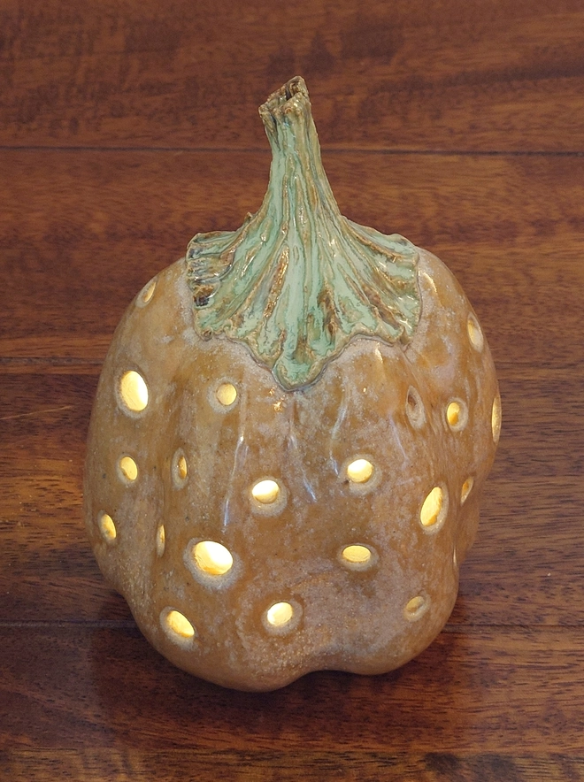 Pumpkin Tea Light Candle Lantern Halloween Decor