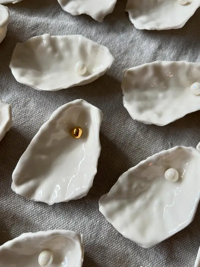 ceramic oyster trinket dish