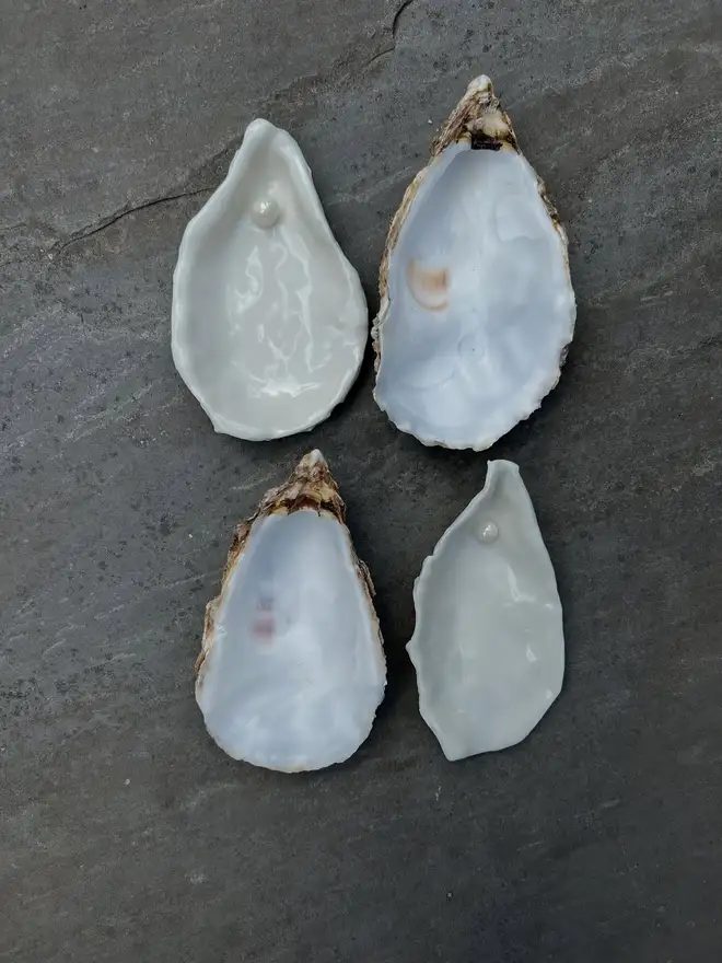 porcelain oyster dishes