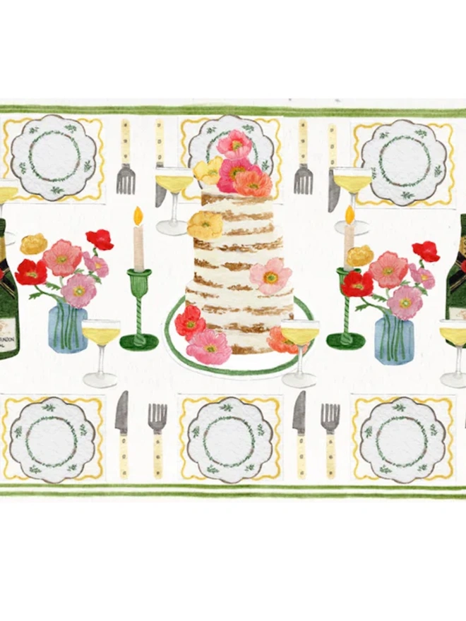 Wedding Day Green Greeting Card