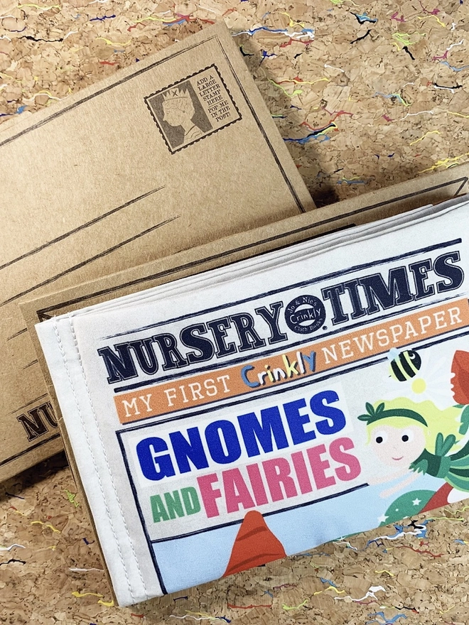 Gnomes & Fairies Magical Garden Crinkly Newspaper