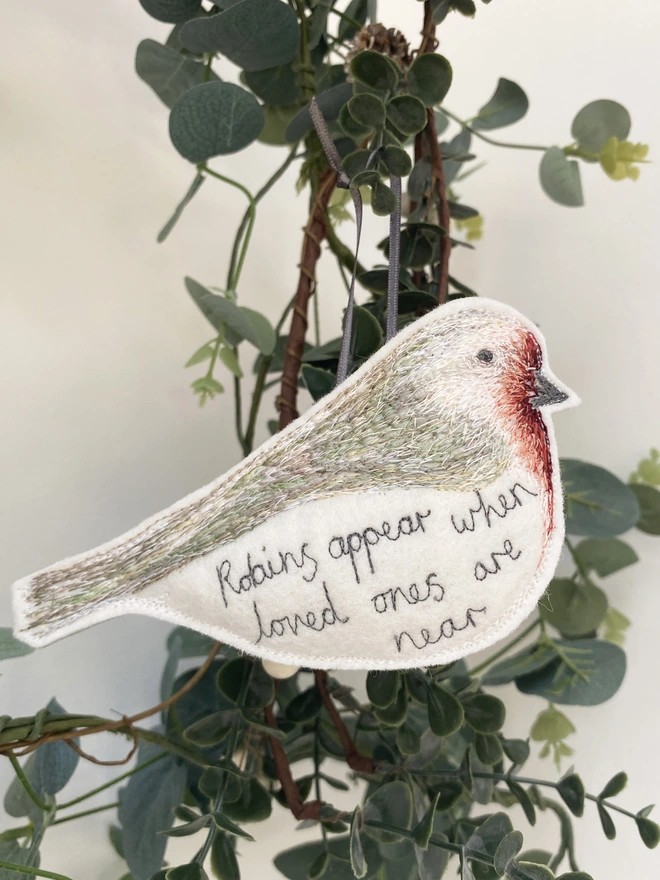 Christmas Robin Memoriam Decoration
