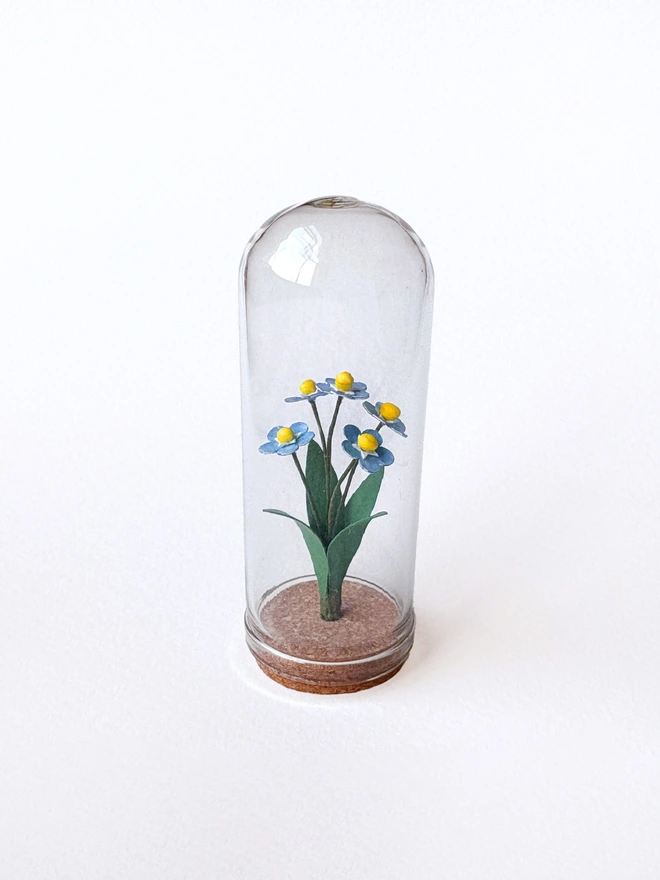 Handmade Mini Forget-me-not Dome