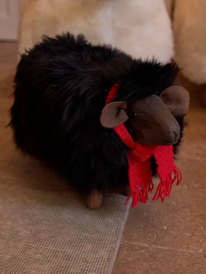 Black sheep footstool