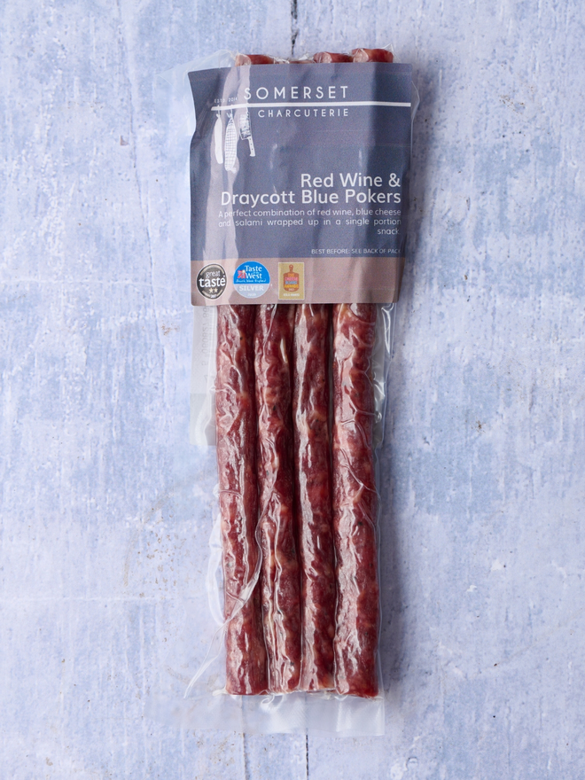 Red Wine & Draycott Blue Salami Pokers