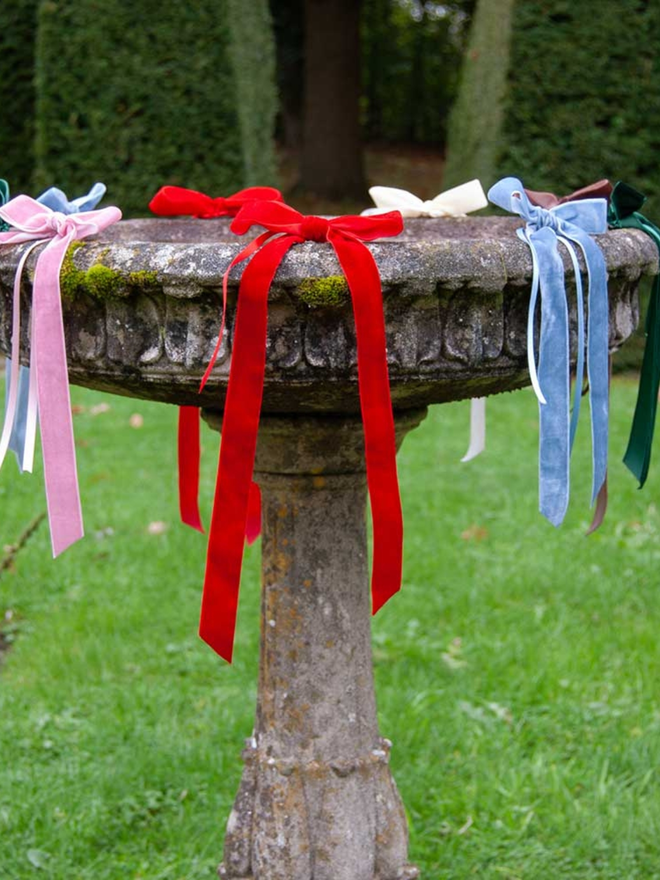 decorative velvet bows