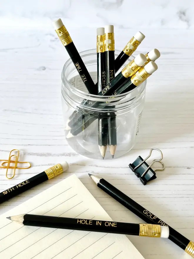 Golf Inspired Pencils (Set Of 10)