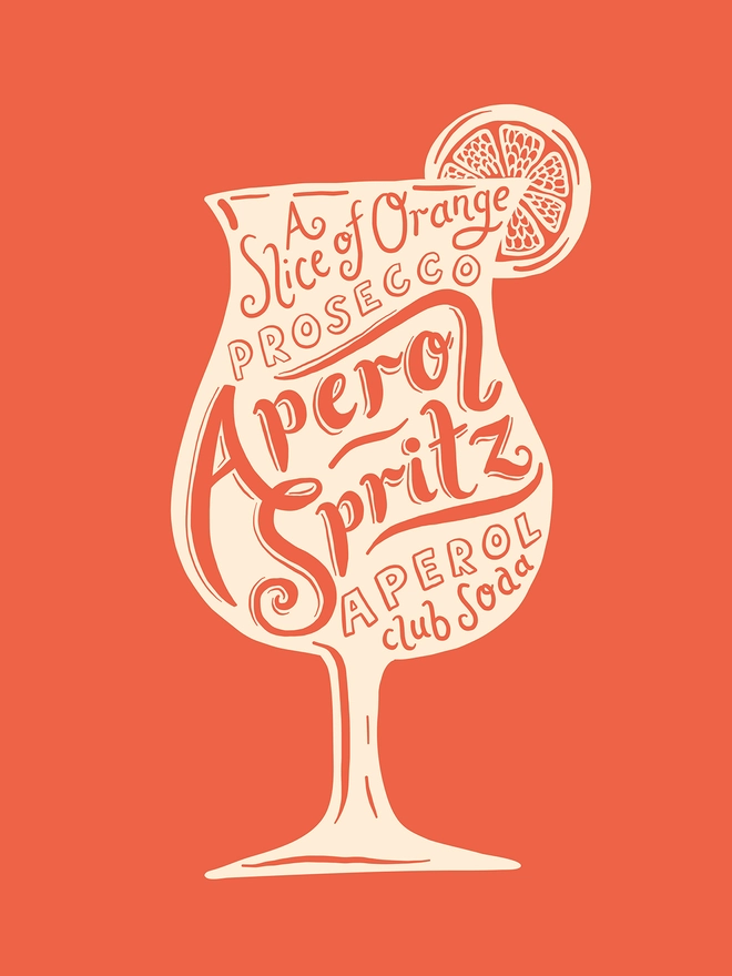 Aperol Spritz Cocktail poster