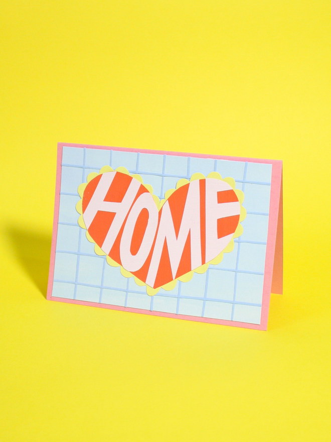 'Home' Handmade Collaged Card