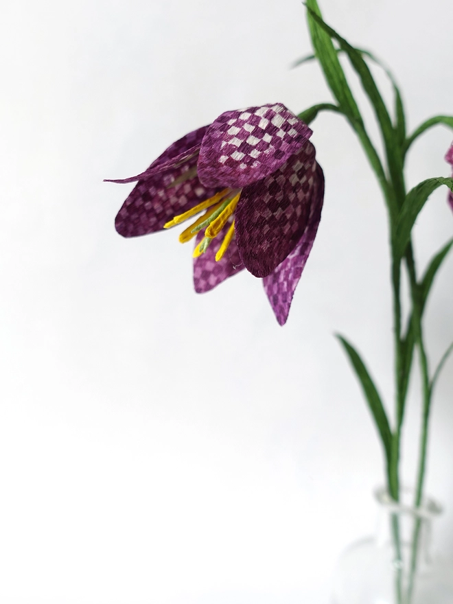 Crepe Paper Snake's-Head Fritillary DIY Kit