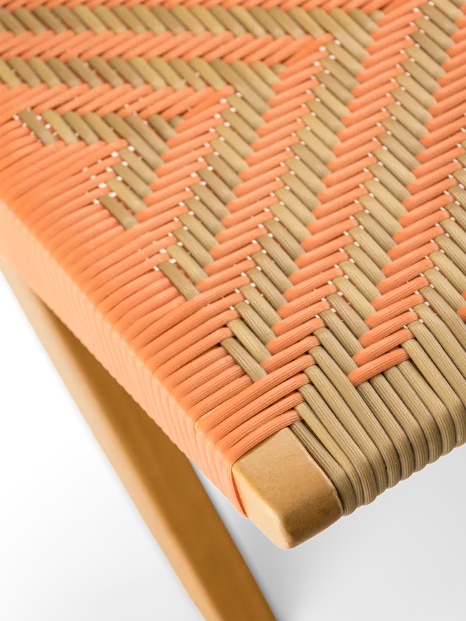 Coral lounge chair detail weave