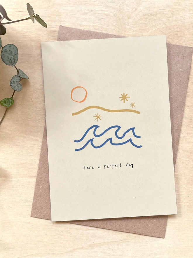 Have a Perfect Day Recycled Coffee Cup Card
