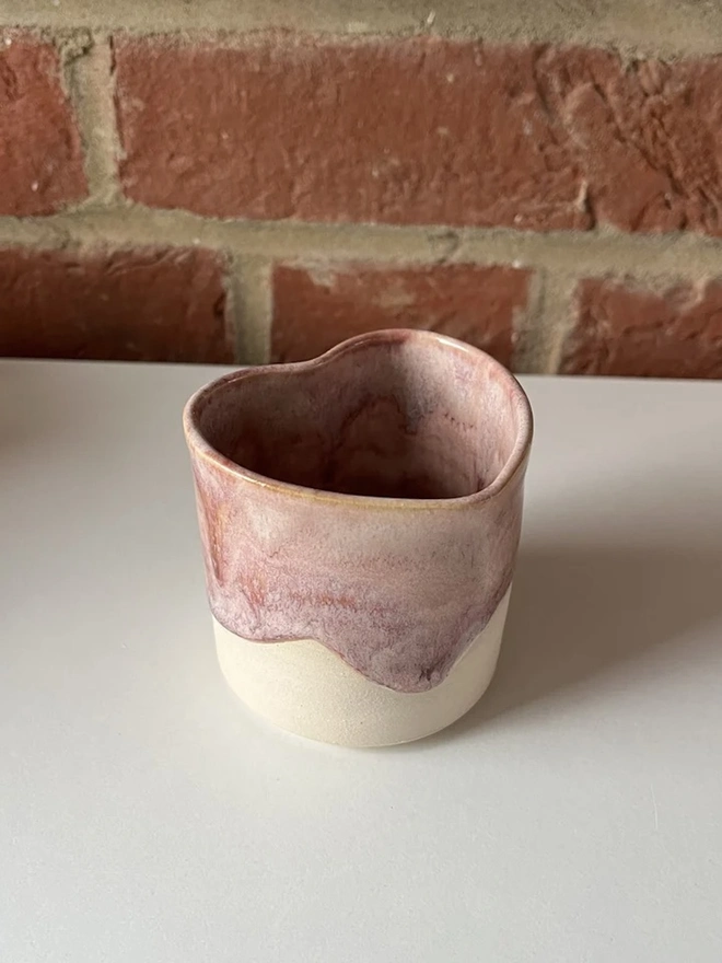 Coloured Heart Espresso Cup