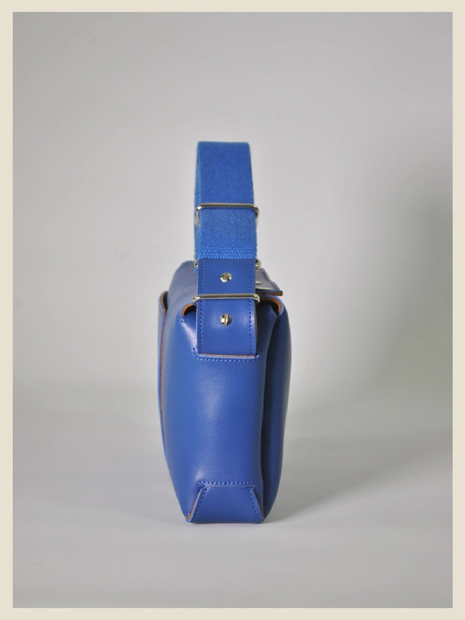 Fox Classic Blue Leather Crossbody Bag 