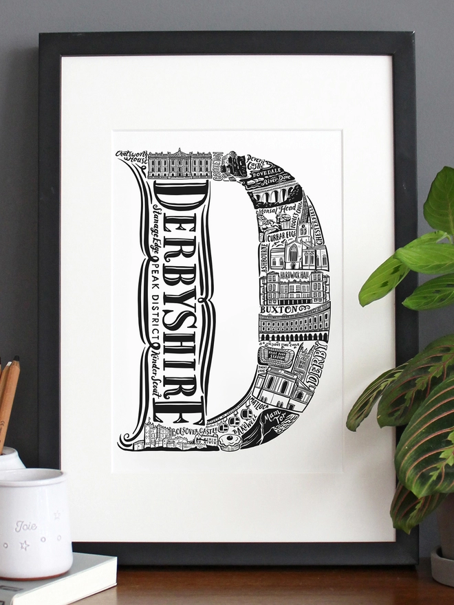 Derbyshire Framed print letter D