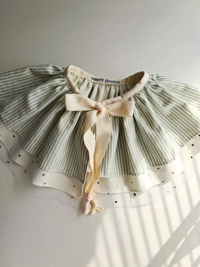 Green Stripe Birthday Hat And Cape 