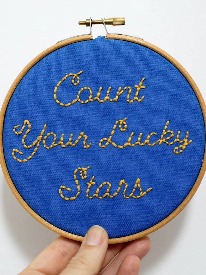 Make your own motivational embroidery kit
