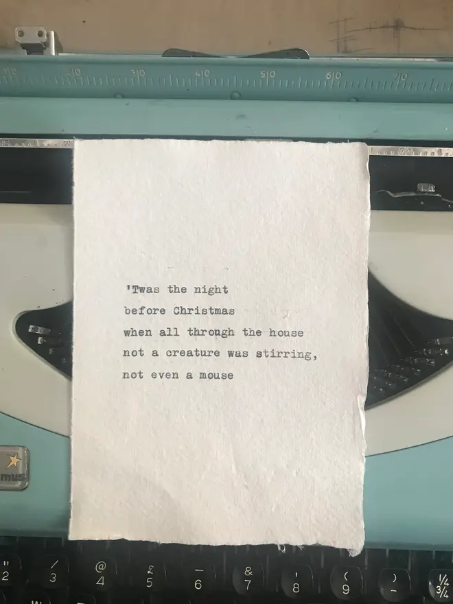 Custom Typewriter Greetings Card