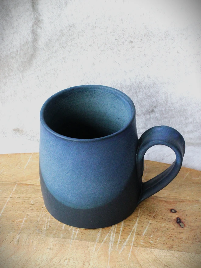 matte grey mug with black bottom