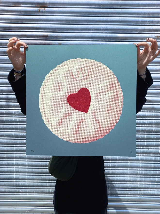 'Jammy Dodger' Square Screenprint