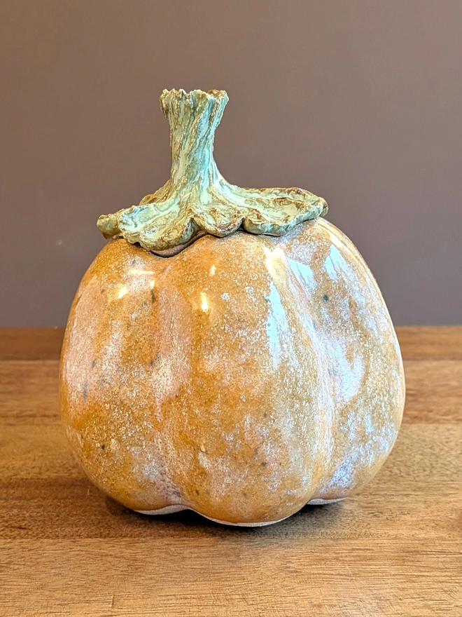 Pumpkin storage pot with lid