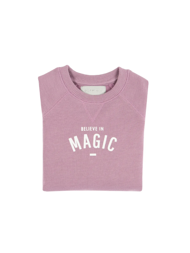 violet believe in magic sweatshirt