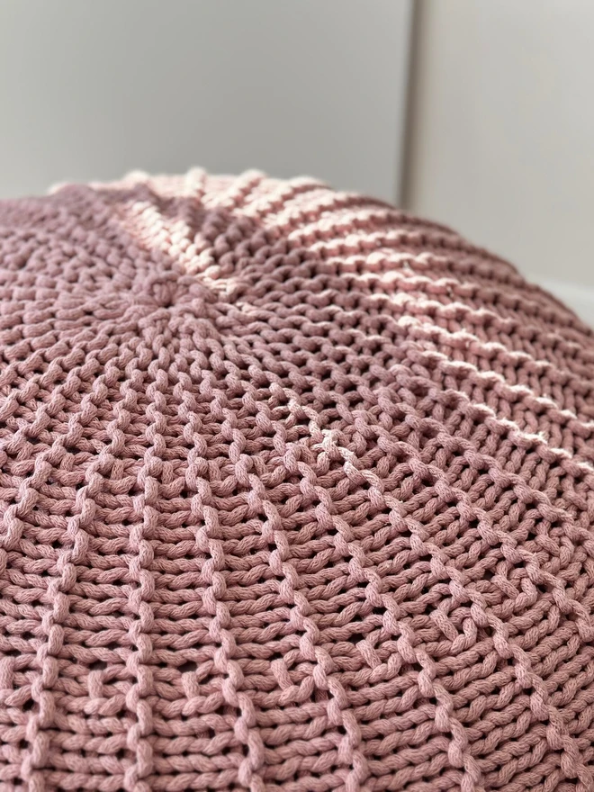 powder pink pouffe ottoman footstool