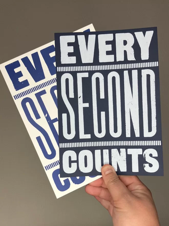 Every Second Counts Screenprint