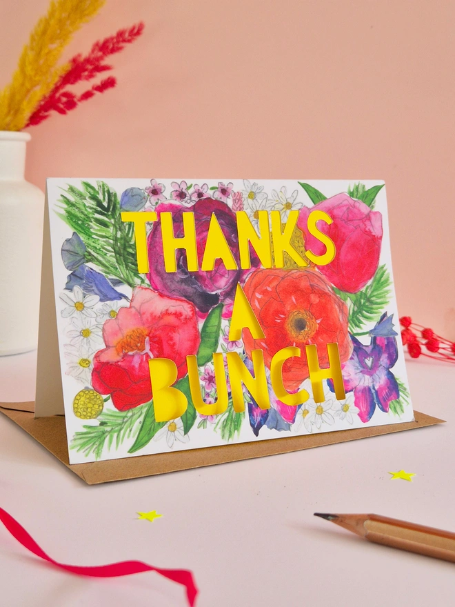 thanks a bunch card 
